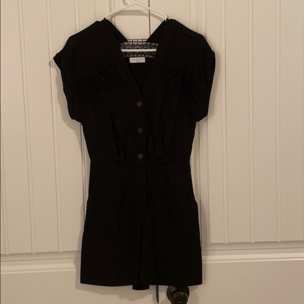 Size 1 Sandro jumpsuit black